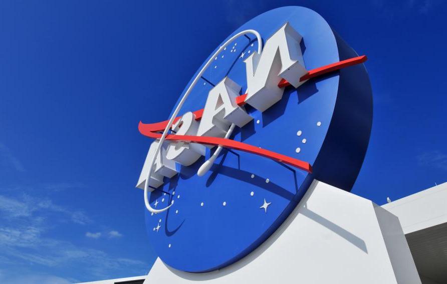 NASA sign from below